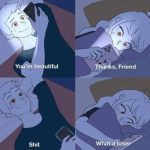 Comic of a boy texting a girl; she responds awkwardly in the friend zone.