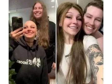 Man grows hair for 3.5 years for girlfriend’s wig, wholesome couple