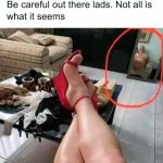 A humorous photo fail revealing unexpected reality in reflection.