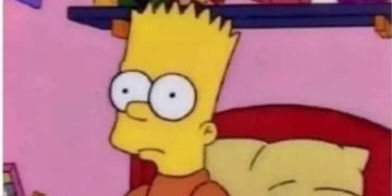 Bart Simpson sitting on bed looking blankly ahead; relatable meme.
