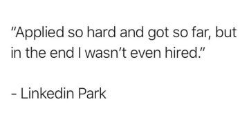 Humorous quote about job applications with a LinkedIn pun.