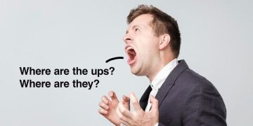 Man shouting in frustration about life's missing ups