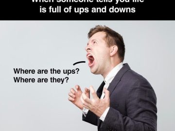 Man shouting in frustration about life's missing ups