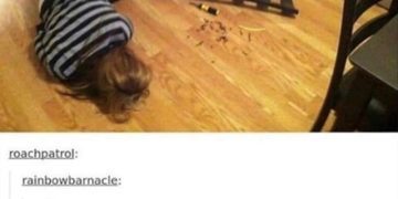 Person on the floor next to a fallen chair, IKEA assembly fail