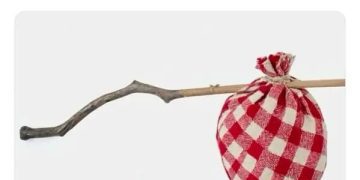 Classic bundle on a stick evoking whimsical escape vibes.