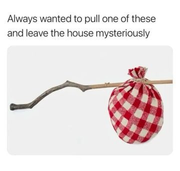 Classic bundle on a stick evoking whimsical escape vibes.