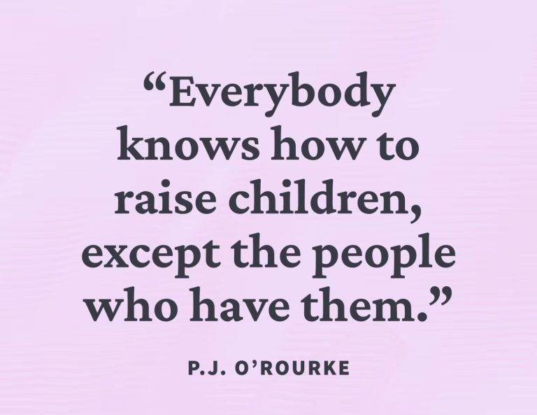 Humorous quote about parenting expertise from those without kids.