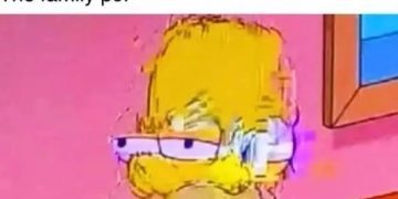 Blurry cartoon looking glitchy, reflecting old PC struggles.