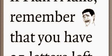 Funny meme about Plan A failure with alphabet joke.