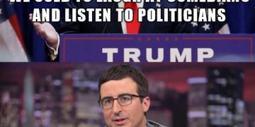 Politicians vs comedians meme showing a humorous comparison.