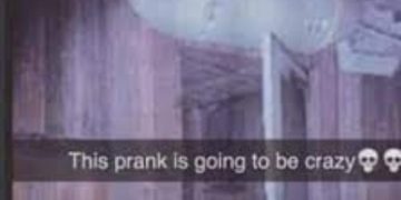 Snapchat screenshot showing prank plan with humorous fail caption