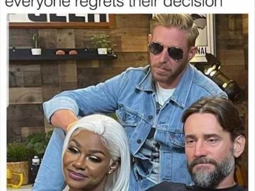 Group of three looking regretful after a decision.