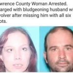 Mugshots with ironic bludgeoning after gun misfire scenario.