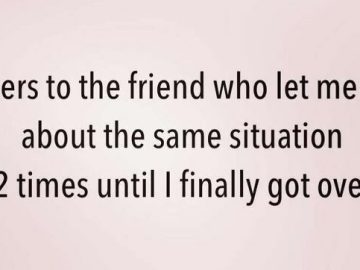 Meme about appreciating a friend for listening repeatedly