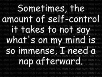 Meme about needing a nap after using self-control.
