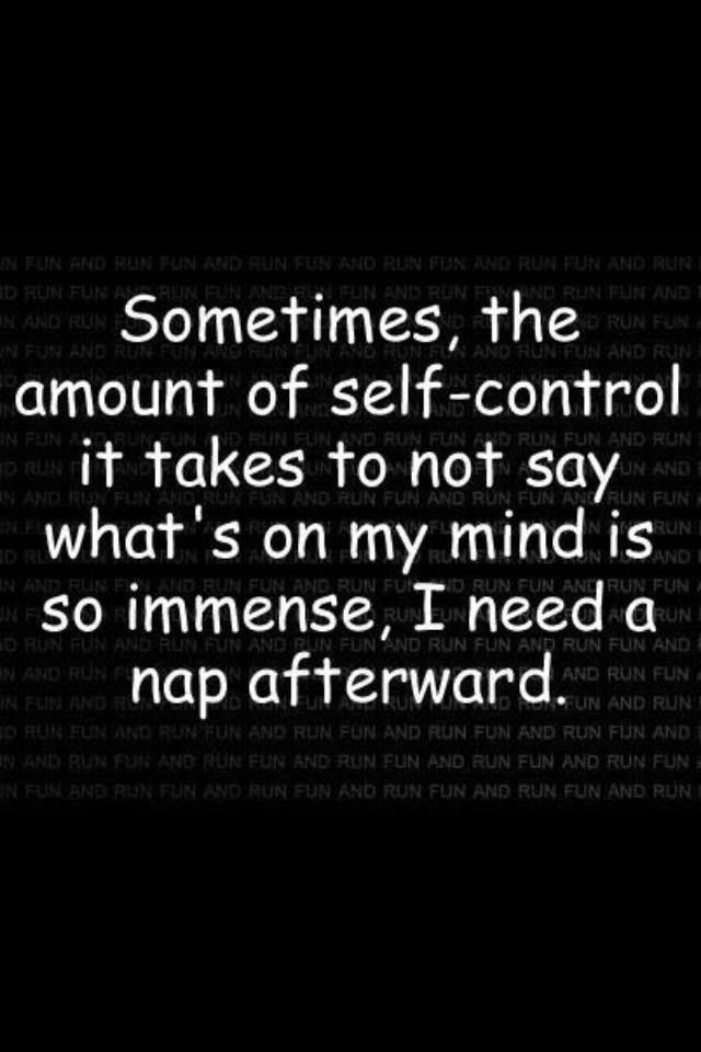 Meme about needing a nap after using self-control.