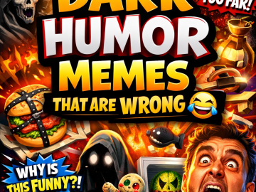 Dark humor meme roundup thumbnail featuring chaotic and edgy joke elements