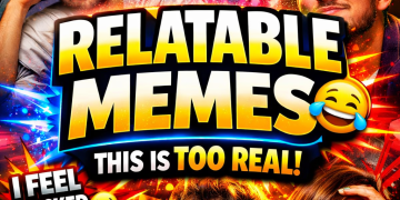 A chaotic collage of relatable daily life memes showing stress, confusion, and funny everyday struggles