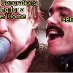 Meme showing homebuyers struggling with 50-year mortgages