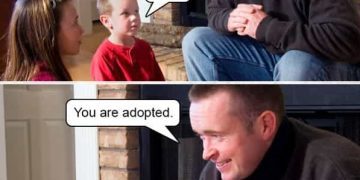 Man tells kids that one man's trash is another man's treasure.