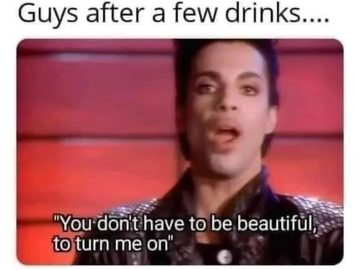 Meme of a singer with caption "You don't have to be beautiful."