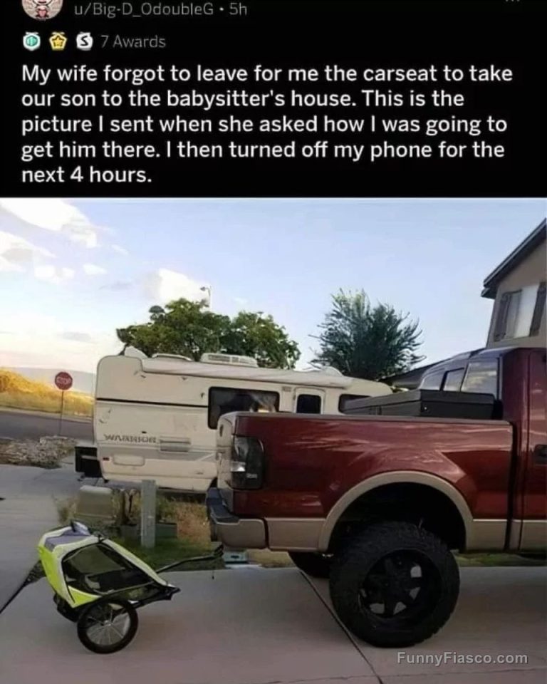 Dad uses trailer attached to truck in carseat mix-up.