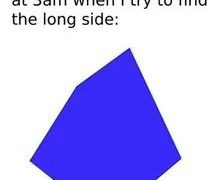 Irregular blanket shape with text about finding its long side at 3am