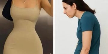 A meme comparing ideal vs. actual body curves, humorous contrast.