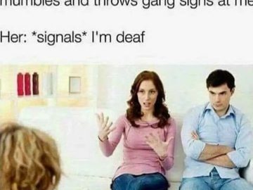 Couple communication mix-up with a funny twist.