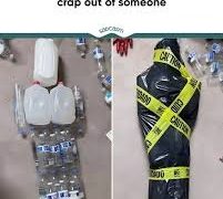 Hilarious DIY scare prank setup made of household items.