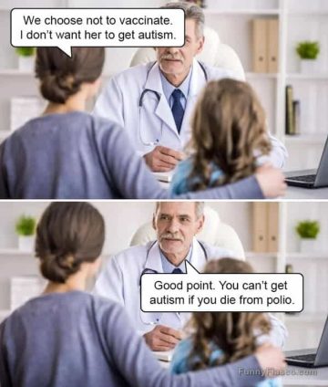 Doctor explains consequences of not vaccinating to concerned parent.