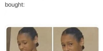 A skeptical dog questioning cheap food purchase.