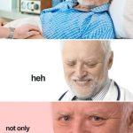 Patient joking about test results, doctor smirking darkly.