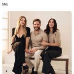 Person choosing two people for wishes in a funny genie meme