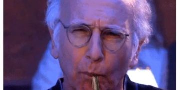 Person smoking a blunt with humorous judgmental caption.