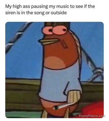 Fish pauses music to check for siren in song or outside.
