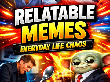 Collection of relatable everyday life memes showing common funny situations