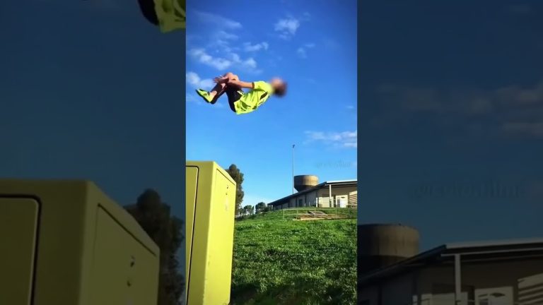 Funny video thumbnail showing someone attempting something that quickly turns into a failed moment