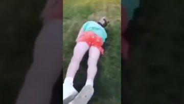 Thumbnail for a funny fail video featuring pool slips, treadmill crashes, chair fails, and awkward everyday wipeouts.