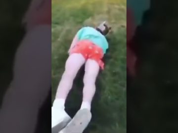 Thumbnail for a funny fail video featuring pool slips, treadmill crashes, chair fails, and awkward everyday wipeouts.