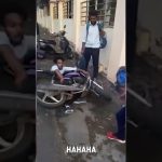 A man slips on an icy driveway while carrying an American flag during a funny fails compilation.