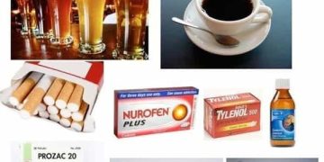 I don’t do drugs meme starter pack with coffee, beer, and pills