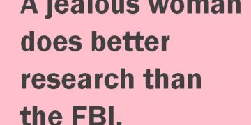 Pink meme: A jealous woman does better research than the FBI.
