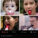 Four stages of life meme, humorous progression from baby to adult.