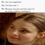 Meme with a cheeky magician pickup line interaction.