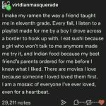 A heartfelt meme describing how past connections shape our habits and preferences.
