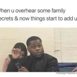 Man's shocked reaction to hearing family secrets