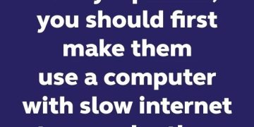 Funny quote about testing relationship with slow internet.