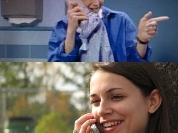 Two-panel meme comparing classic and modern prank calls.