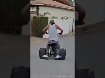 Man slipping and falling on an icy sidewalk during a funny instant regret fails compilation.
